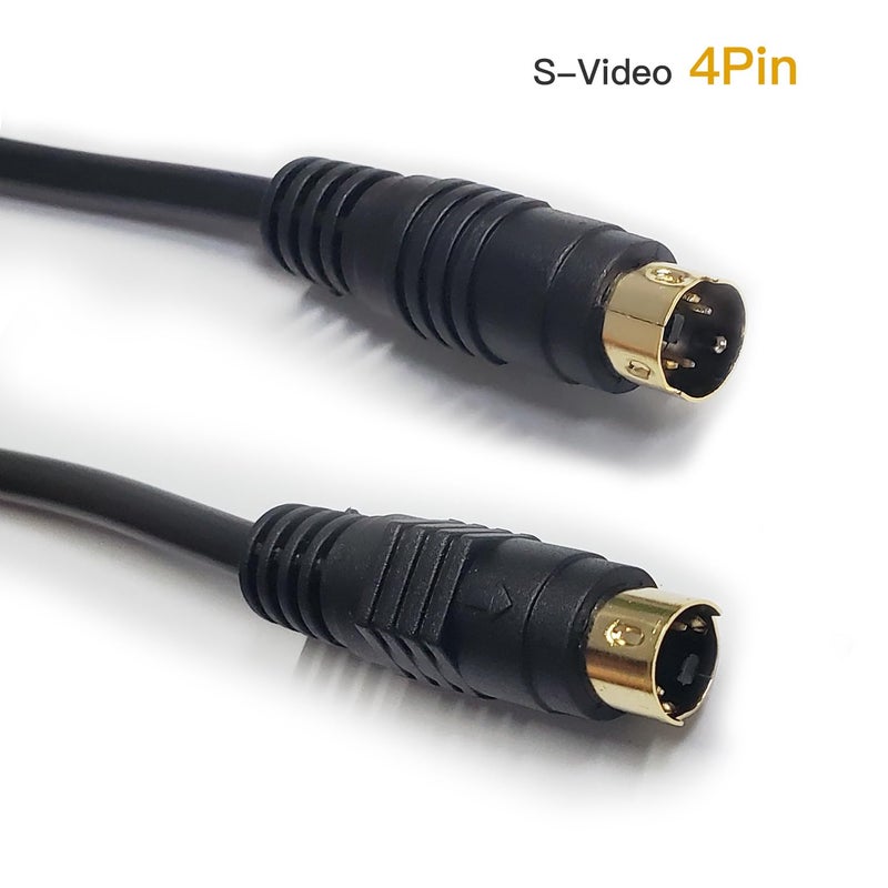 HTDYOO S Video Cable, S-Video Cable 4 pin Connector Male to Male Gold Plated Compatible with DVD Player, Home Theater, DSS receivers, VCRs, DVRs/PVRs - 3.28FT - Image 3